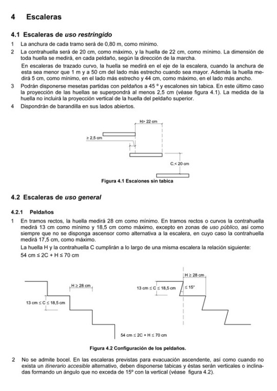 Normativa para escaleras de acuerdo al Código Técnico de Edificación
